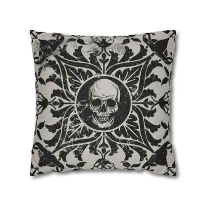 Gothic Skull Tile Reversible Square Pillowcase - Red Finch Creations