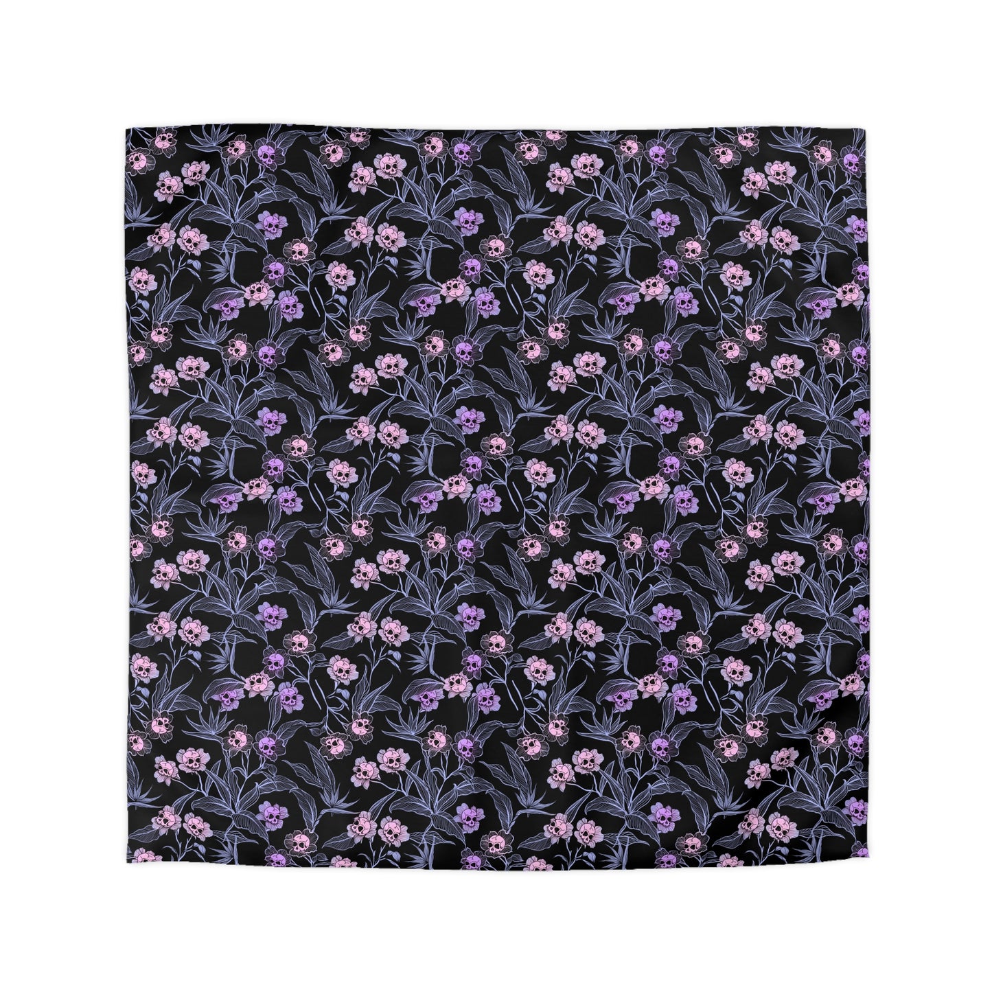 Pastel Goth Floral Duvet Cover - Pink - Red Finch Creations