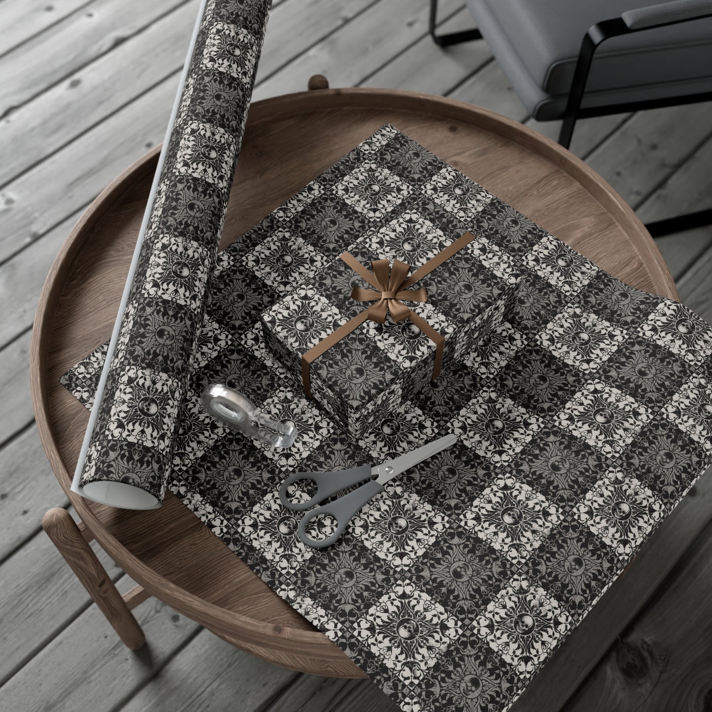 Gothic Checkered Wrapping Paper