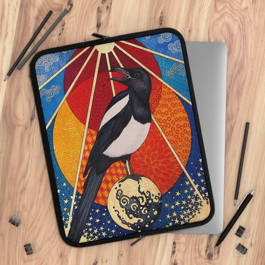 Whimsigoth Esoteric Magpie Laptop Sleeve - Red Finch Creations