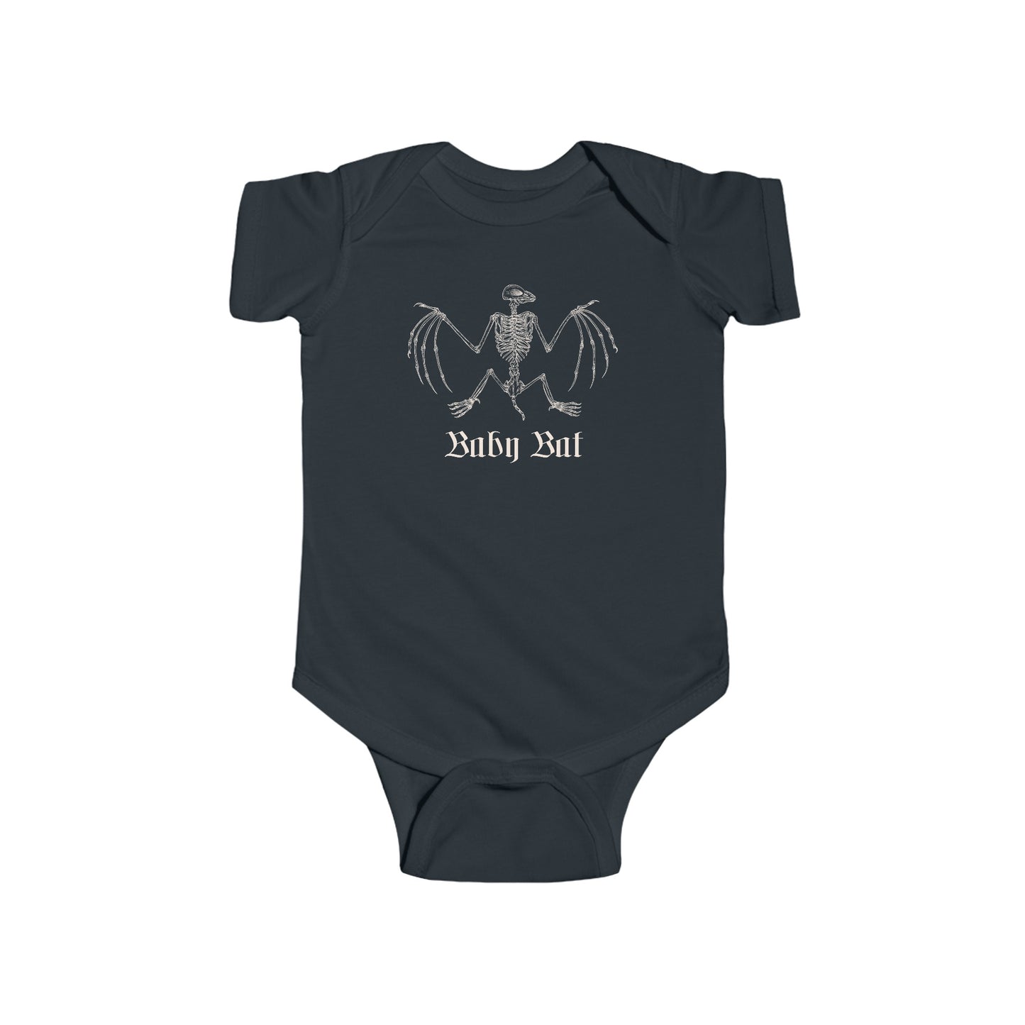 Bat Skeleton Baby Bodysuit - Black - Red Finch Creations