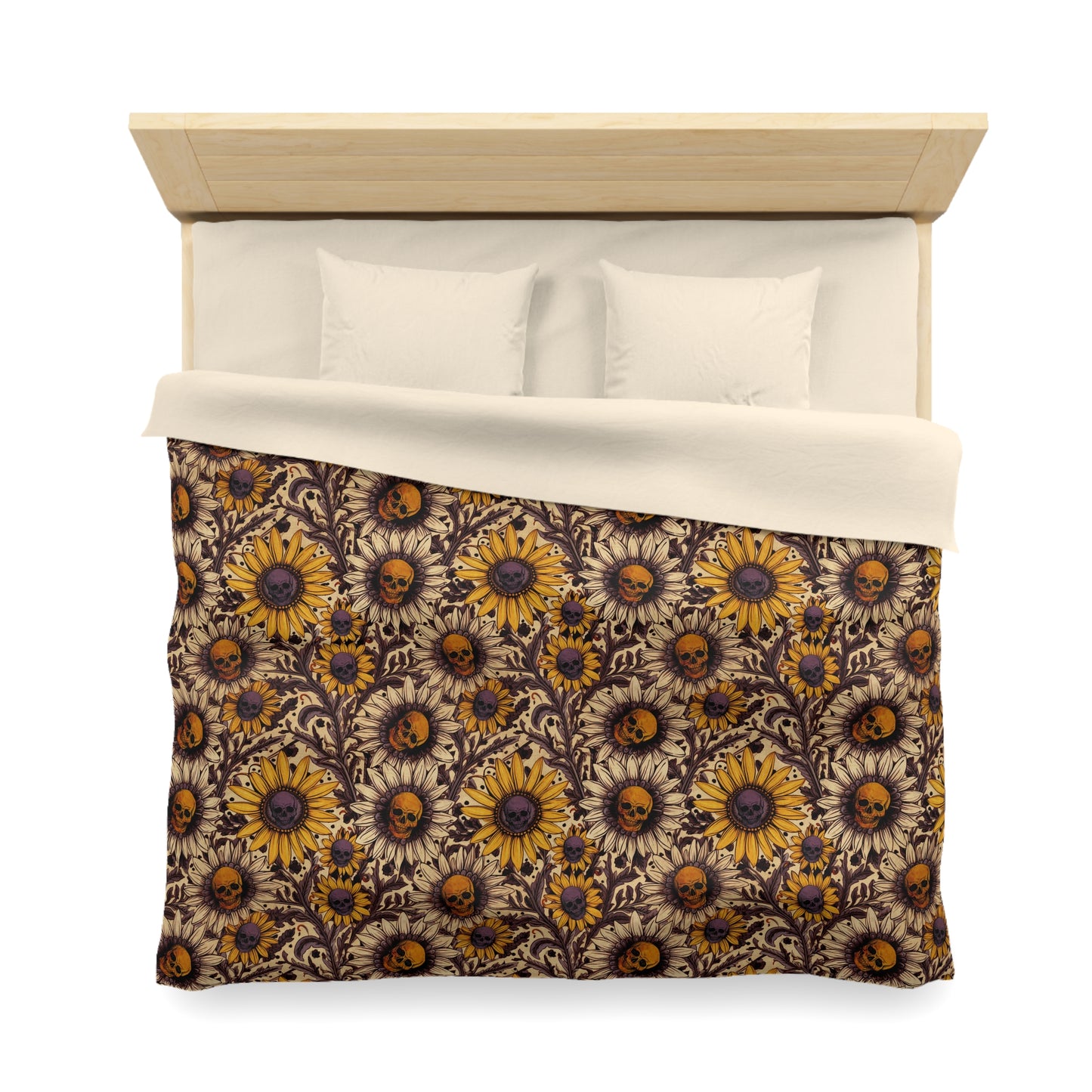 Spooky Autumn Sunflower Duvet Cover - Red Finch Creations