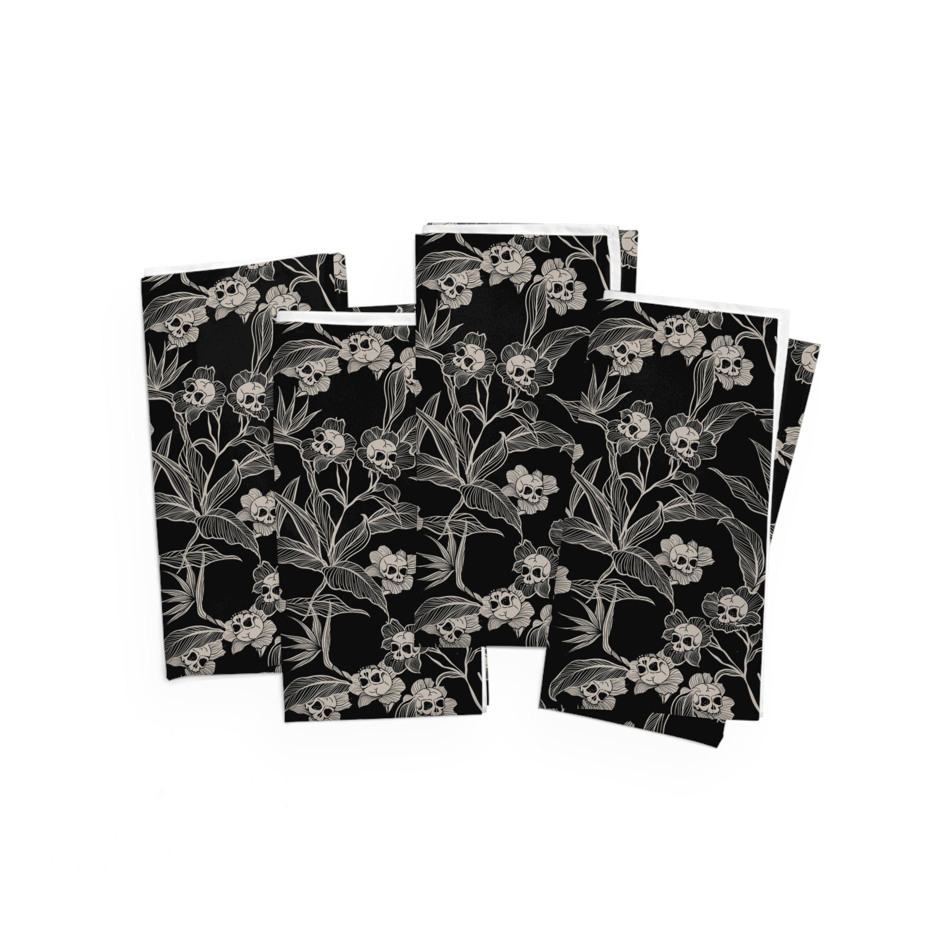 Gothic Floral Cloth Napkins - 4pc - Red Finch Creations