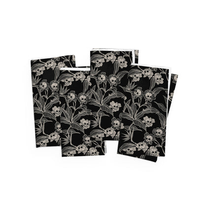 Gothic Floral Cloth Napkins - 4pc - Red Finch Creations