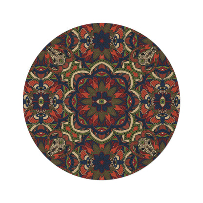 Occult Mandala Round Area Rug - Red Finch Creations