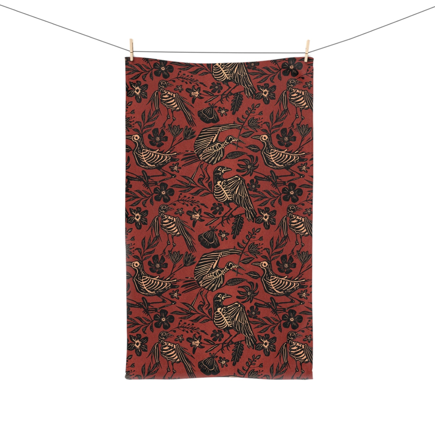 Fall Skeleton Hand Towel - 16x28"