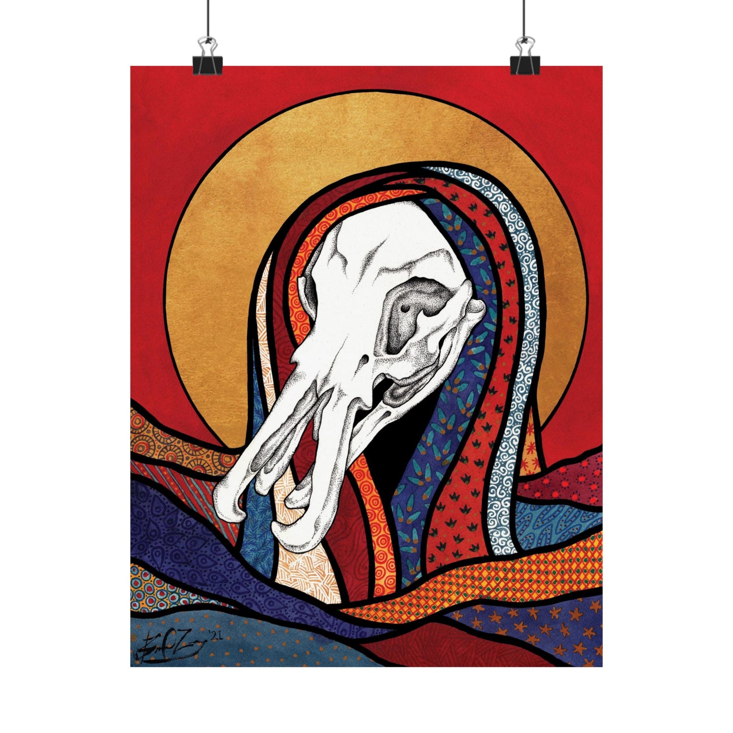 Dead Saints: Platypus Skull- Fine Art Matte Print - Red Finch Creations