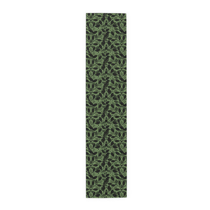 Witchy Watercolor Raven Table Runner - Green - Red Finch Creations
