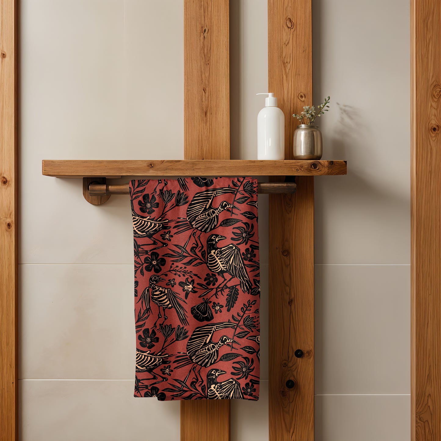 Fall Skeleton Hand Towel - 16x28"