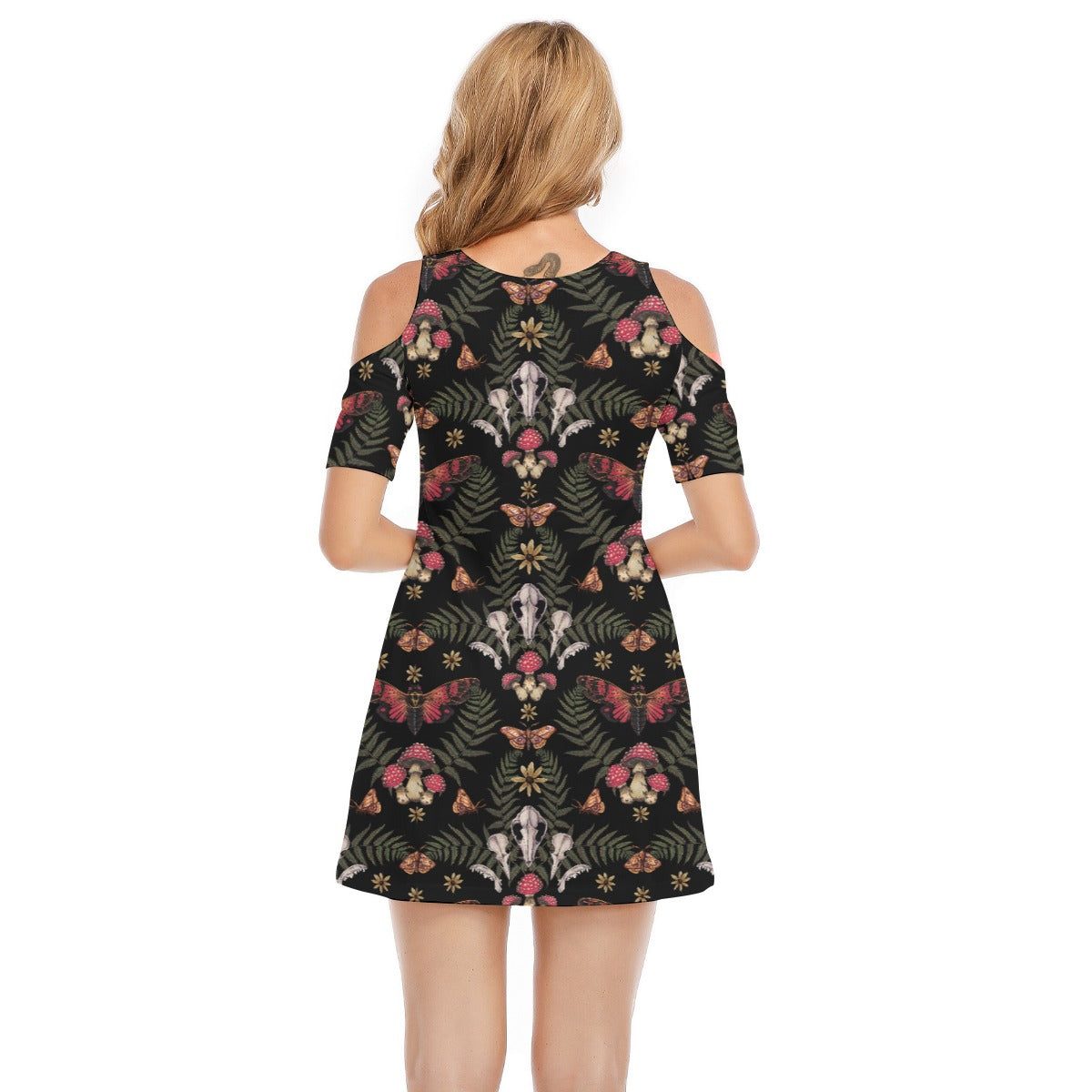 Ritual Mushroom Cold Shoulder Dress - Cotton - XS-5XL