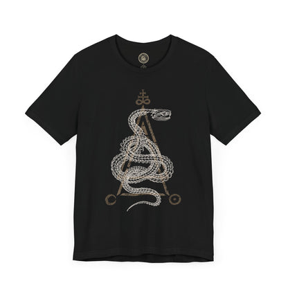 Occult Snake Skeleton Unisex T-Shirt - Black - Red Finch Creations