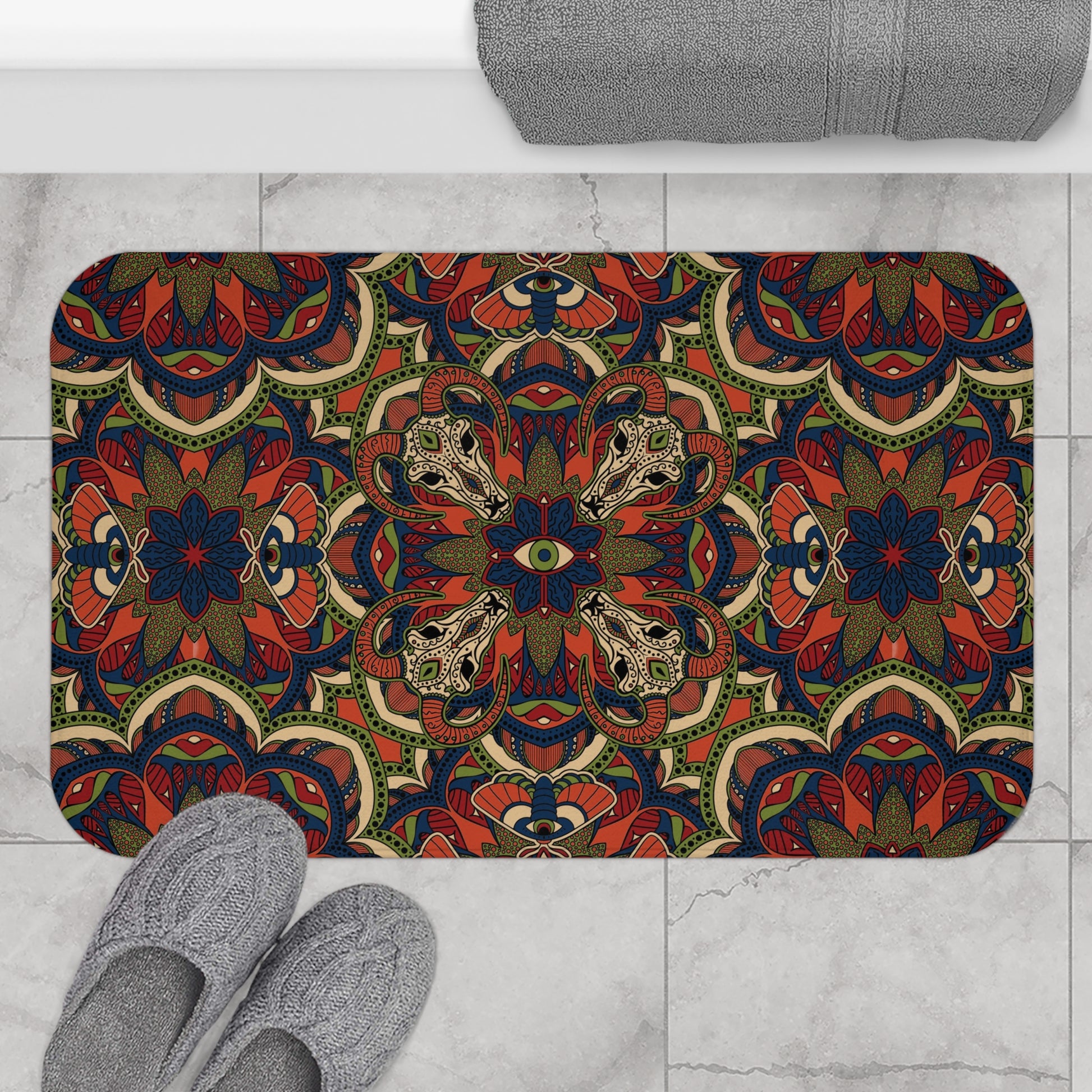 Occult Mandala Bath Mat - Red Finch Creations