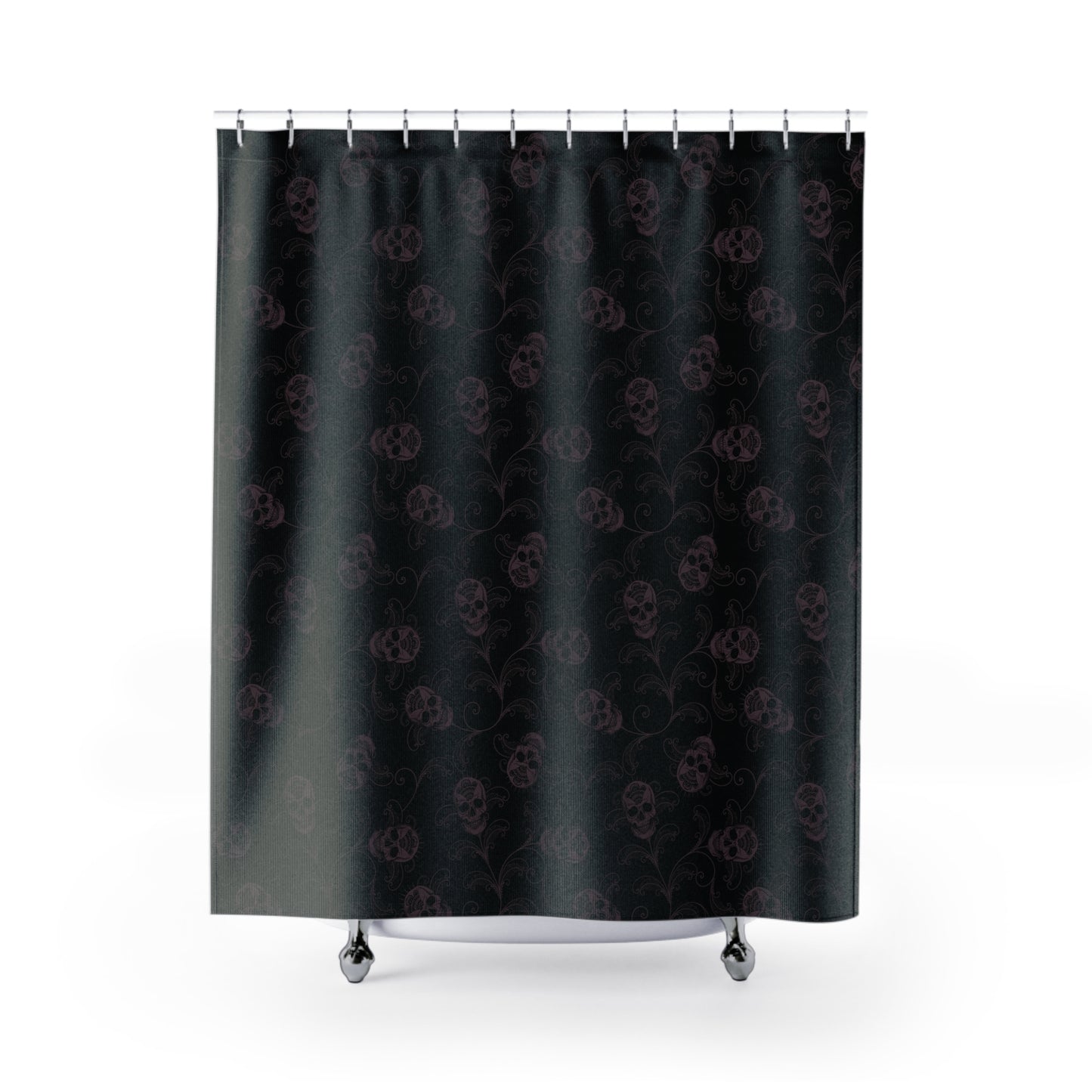 Dark Filigree skull Shower Curtains - Red Finch Creations