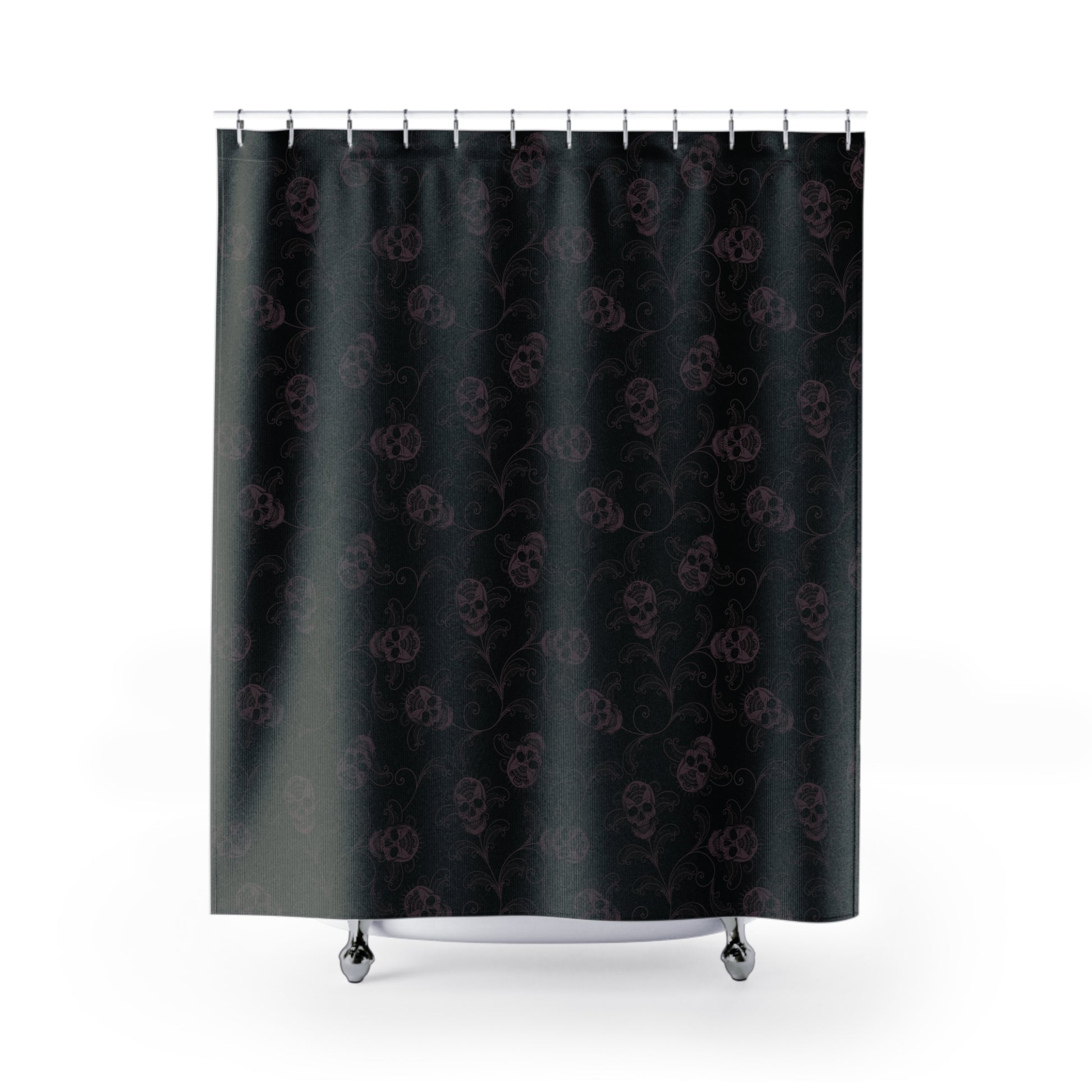Dark Filigree skull Shower Curtains - Red Finch Creations