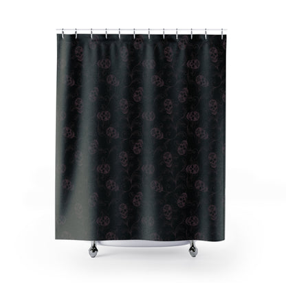 Dark Filigree skull Shower Curtains - Red Finch Creations