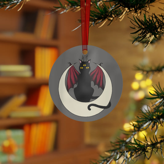 Demon Cat Aluminum Ornament