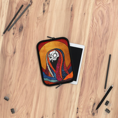 Gothic "Dead Saints" Cat Skull Neoprene Laptop Sleeve