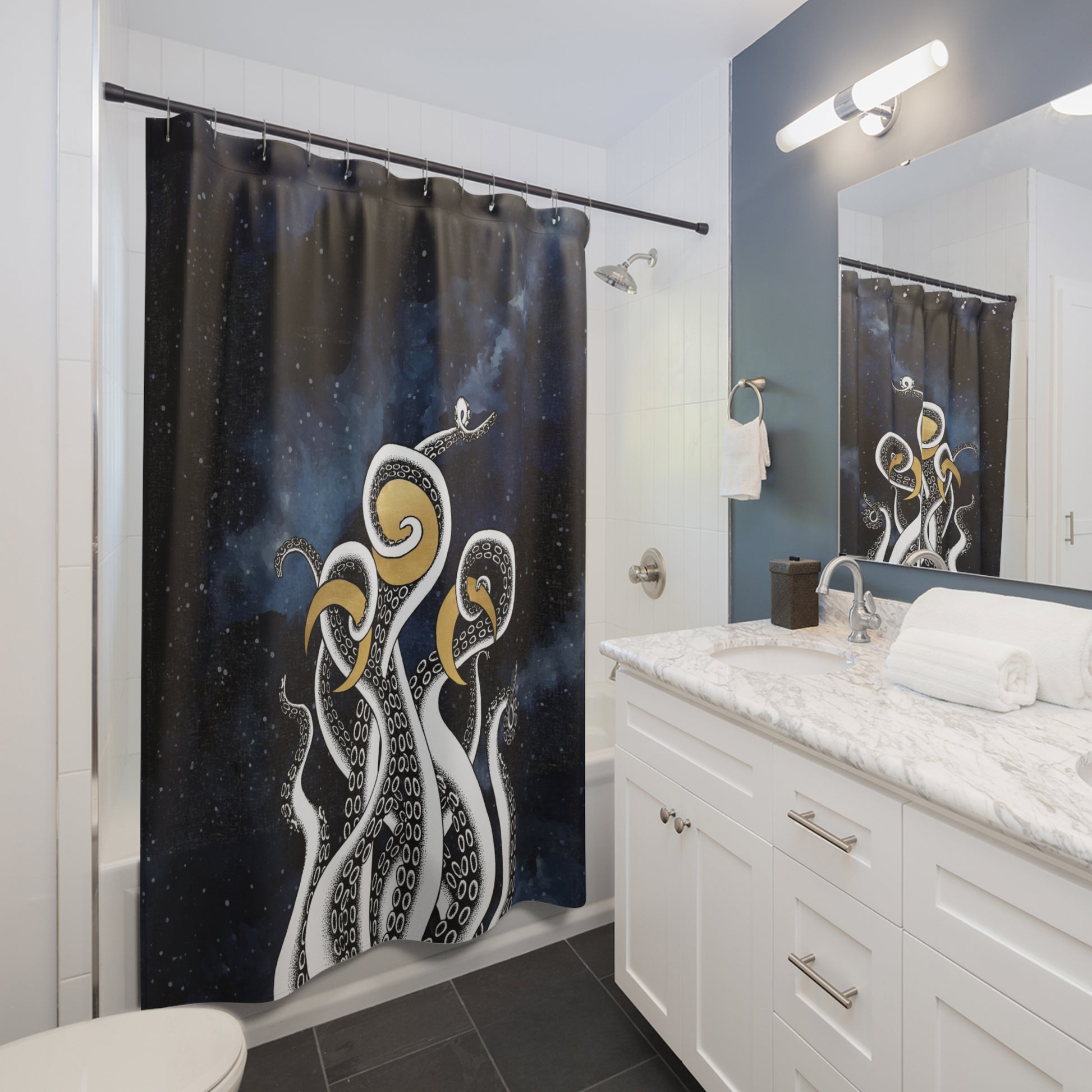 Celestial Sea Witch Shower Curtain - Red Finch Creations