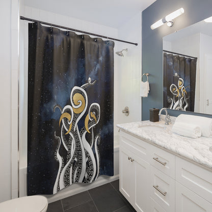 Celestial Sea Witch Shower Curtain - Red Finch Creations