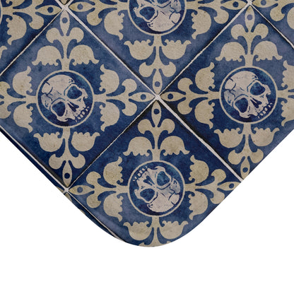 Macabre Moroccan Tile Bath Mat - Red Finch Creations