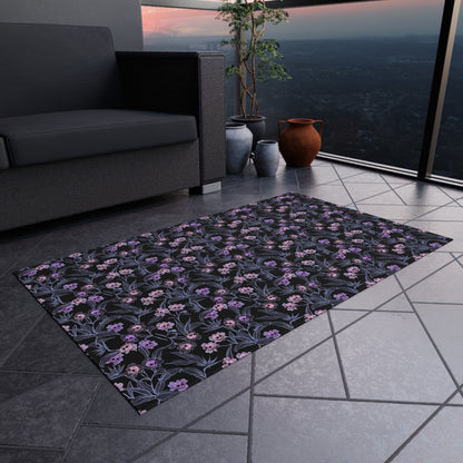 Pastel Goth Indoor/Outdoor Area Rug - Pink & Black - Red Finch Creations