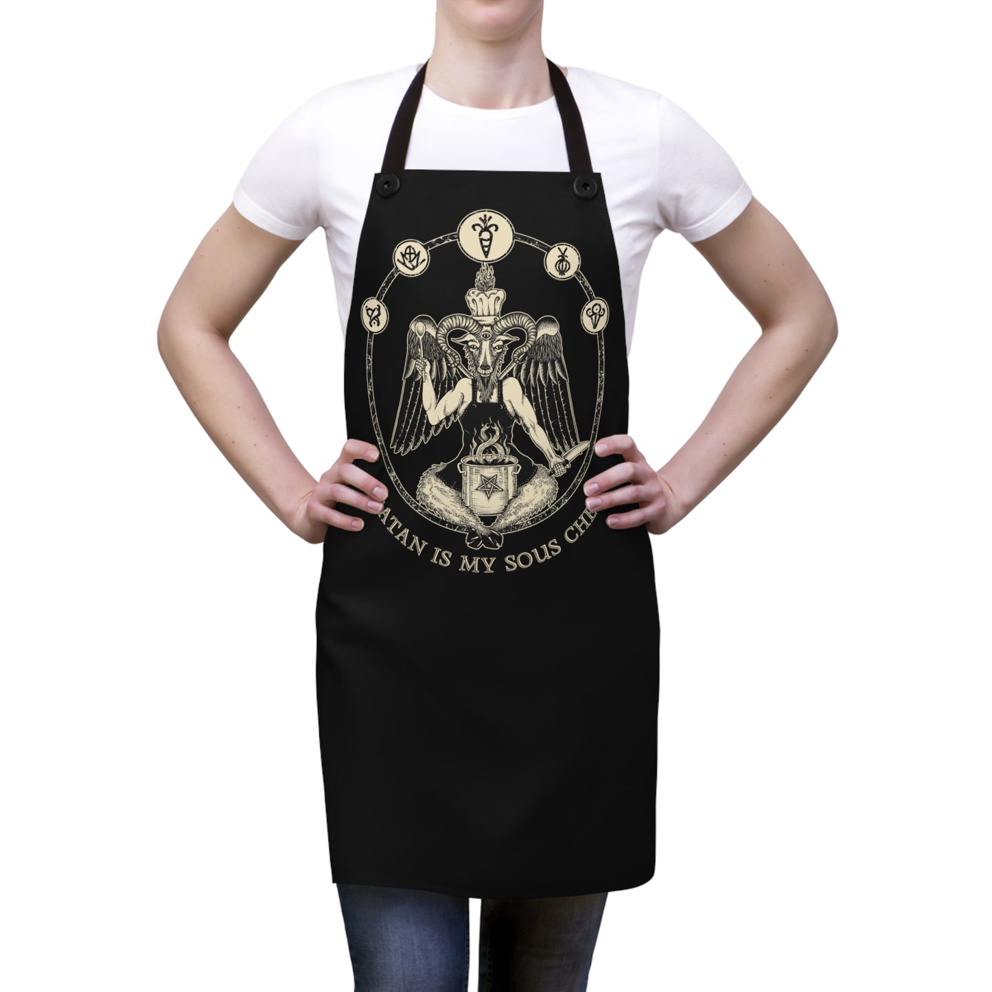 Chef Baphomet "Satan is My Sous Chef" Apron