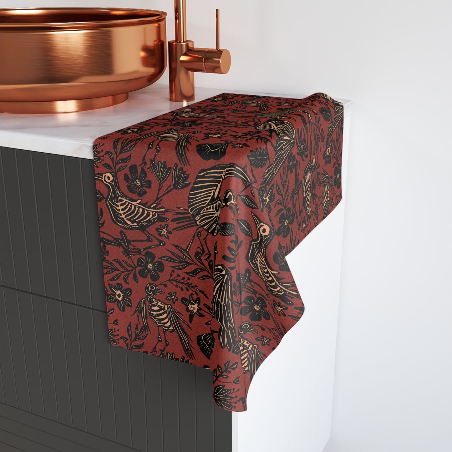 Fall Skeleton Hand Towel - 16x28"