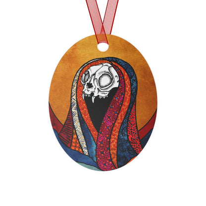 Cat Skull Aluminum Ornament