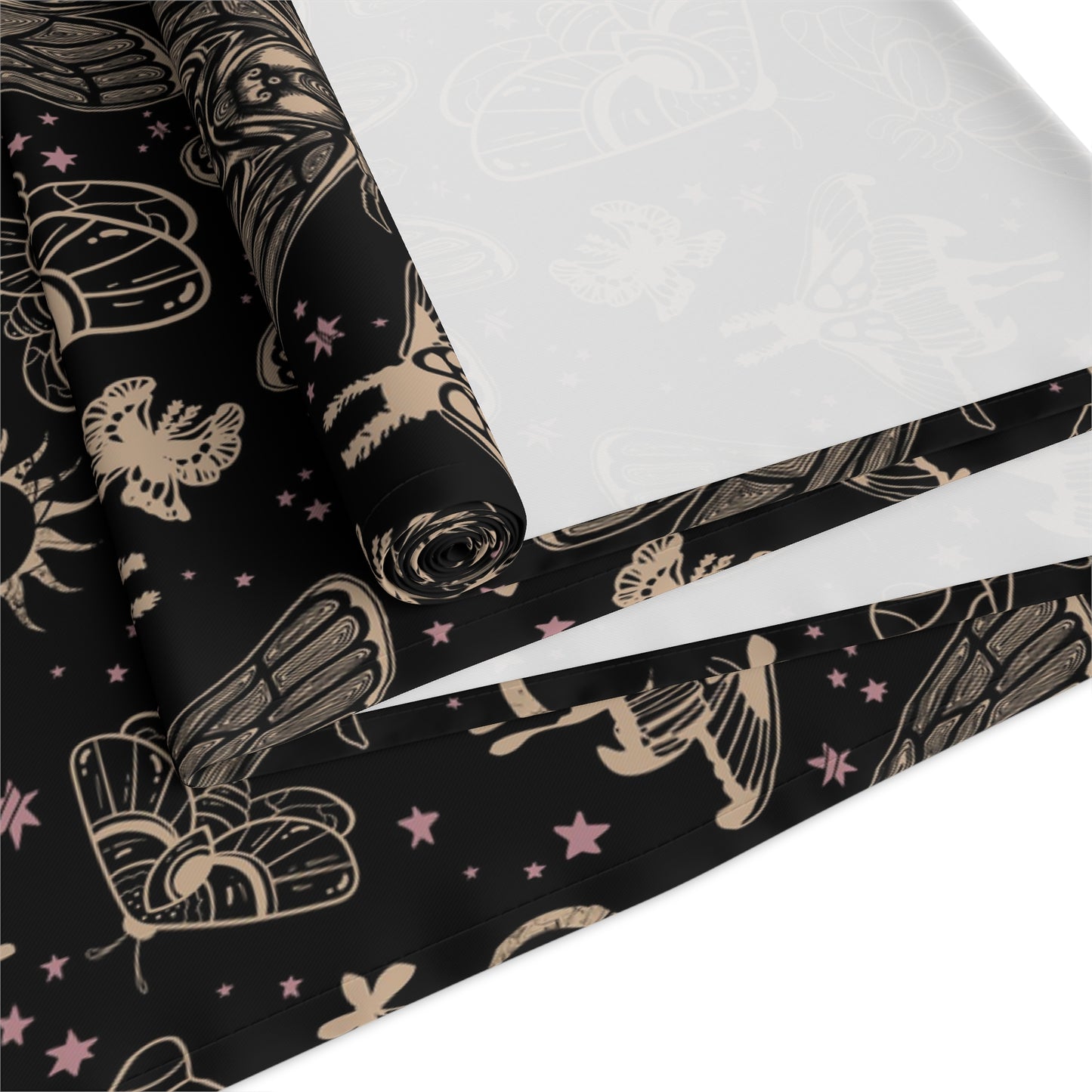 Witchy Cicada Table Runner - Black & Beige - Red Finch Creations