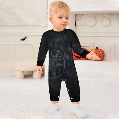 Occult Baphomet Long Sleeve Baby Romper - Red Finch Creations