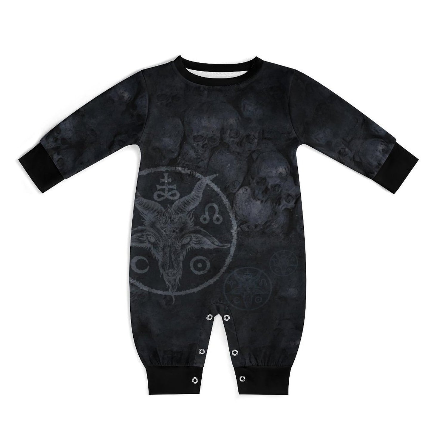 Occult Baphomet Long Sleeve Baby Romper - Red Finch Creations