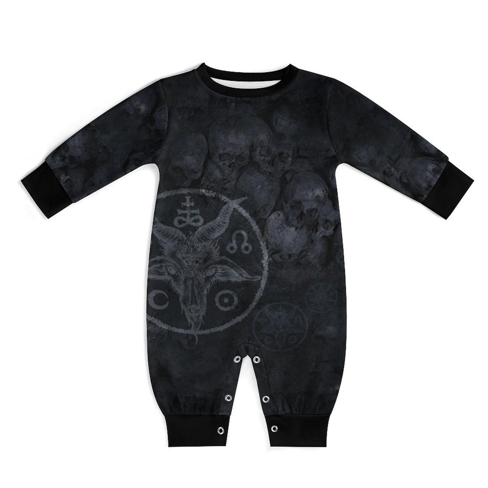 Occult Baphomet Long Sleeve Baby Romper - Red Finch Creations