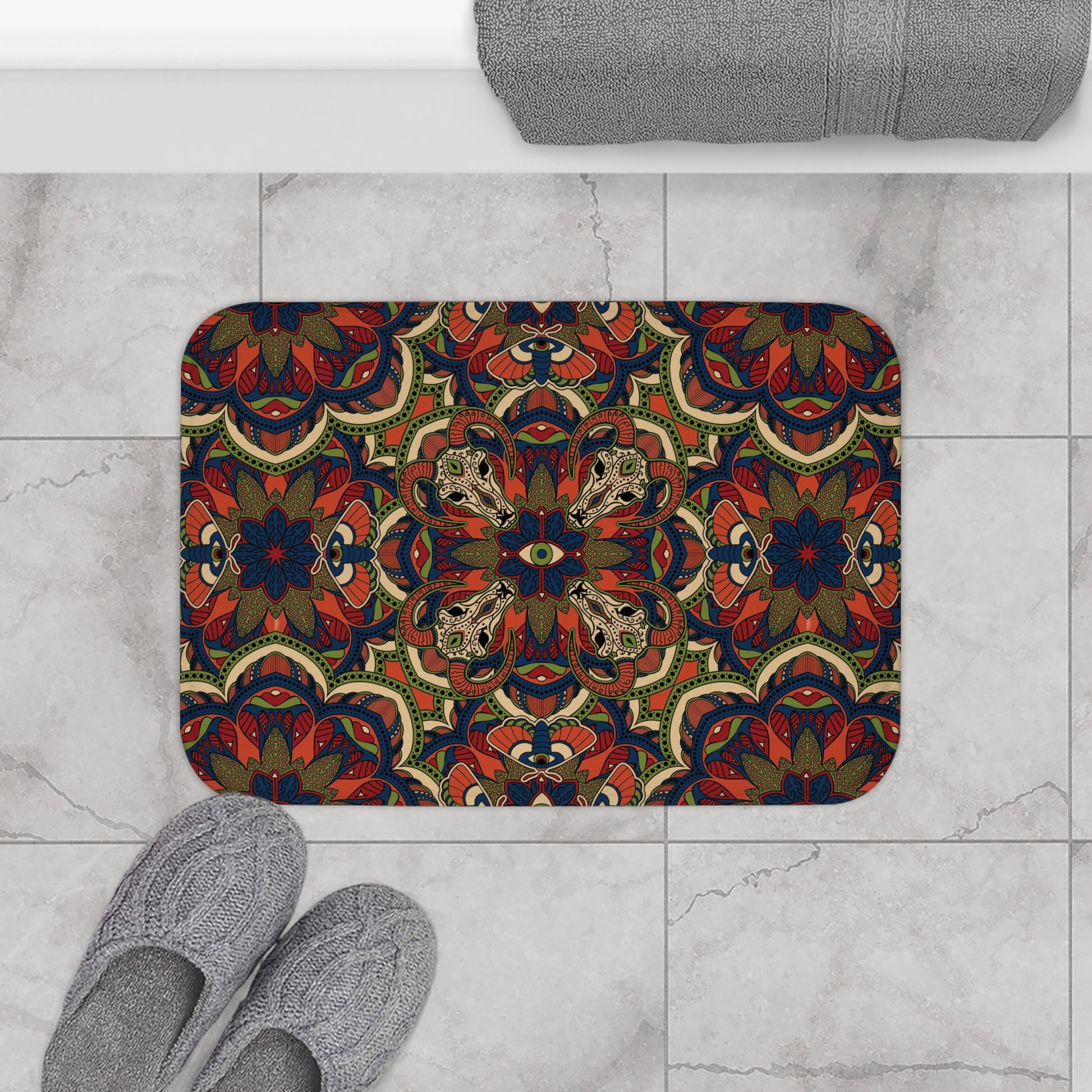 Occult Mandala Bath Mat - Red Finch Creations