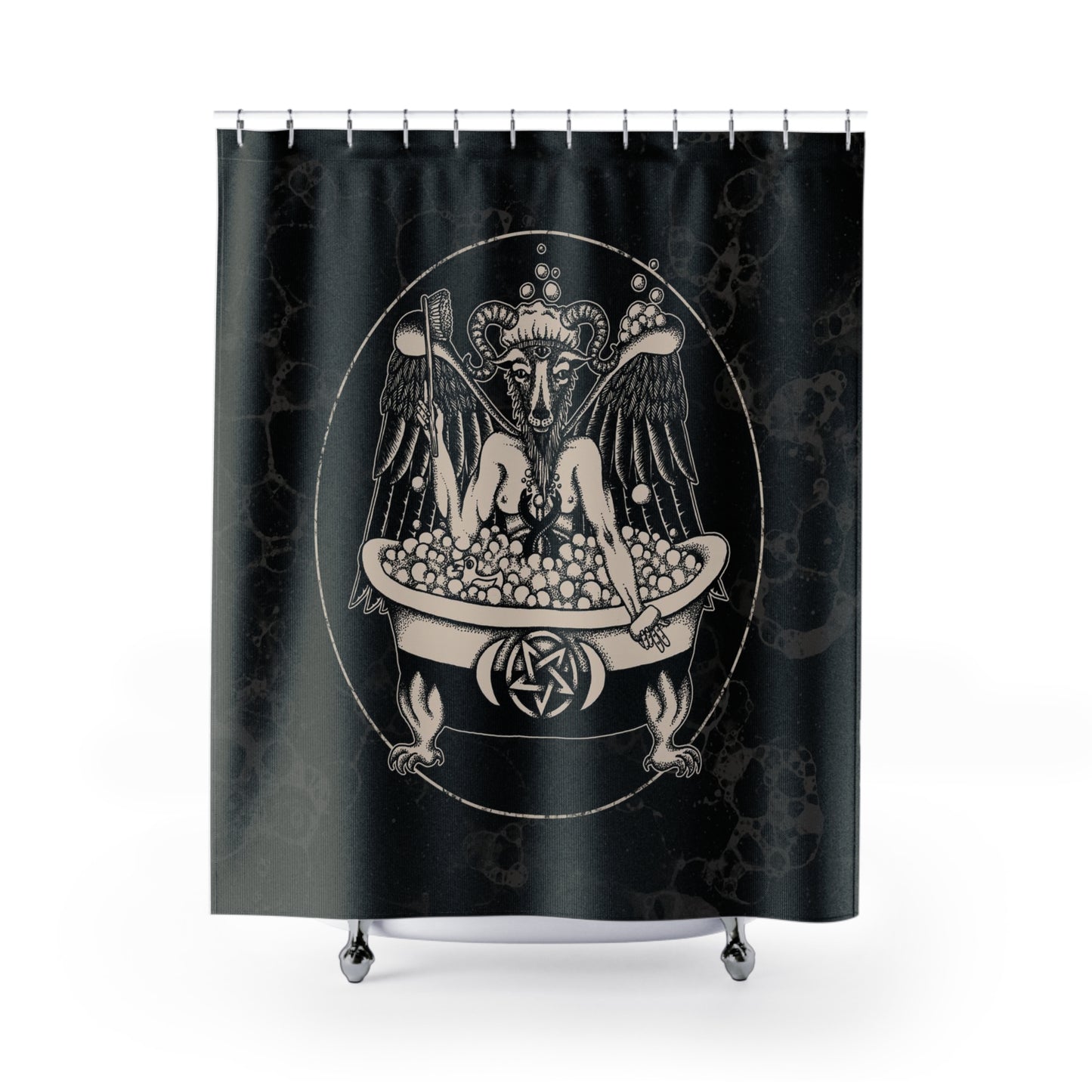 Bathomet Occult Humor Shower Curtain - Red Finch Creations