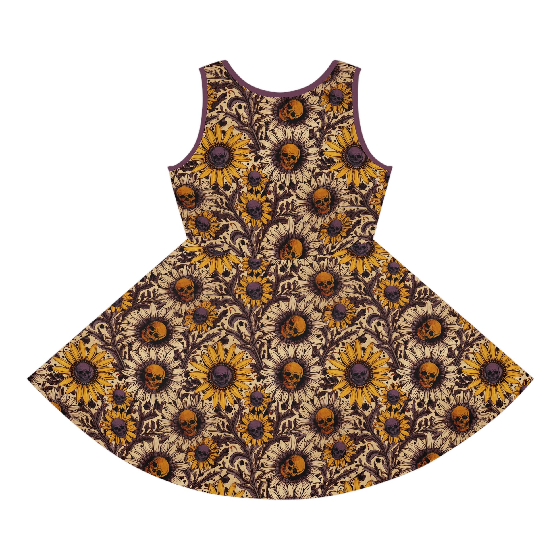 Sunflower Skull Kids' Sleeveless Sundress - Red Finch Creations