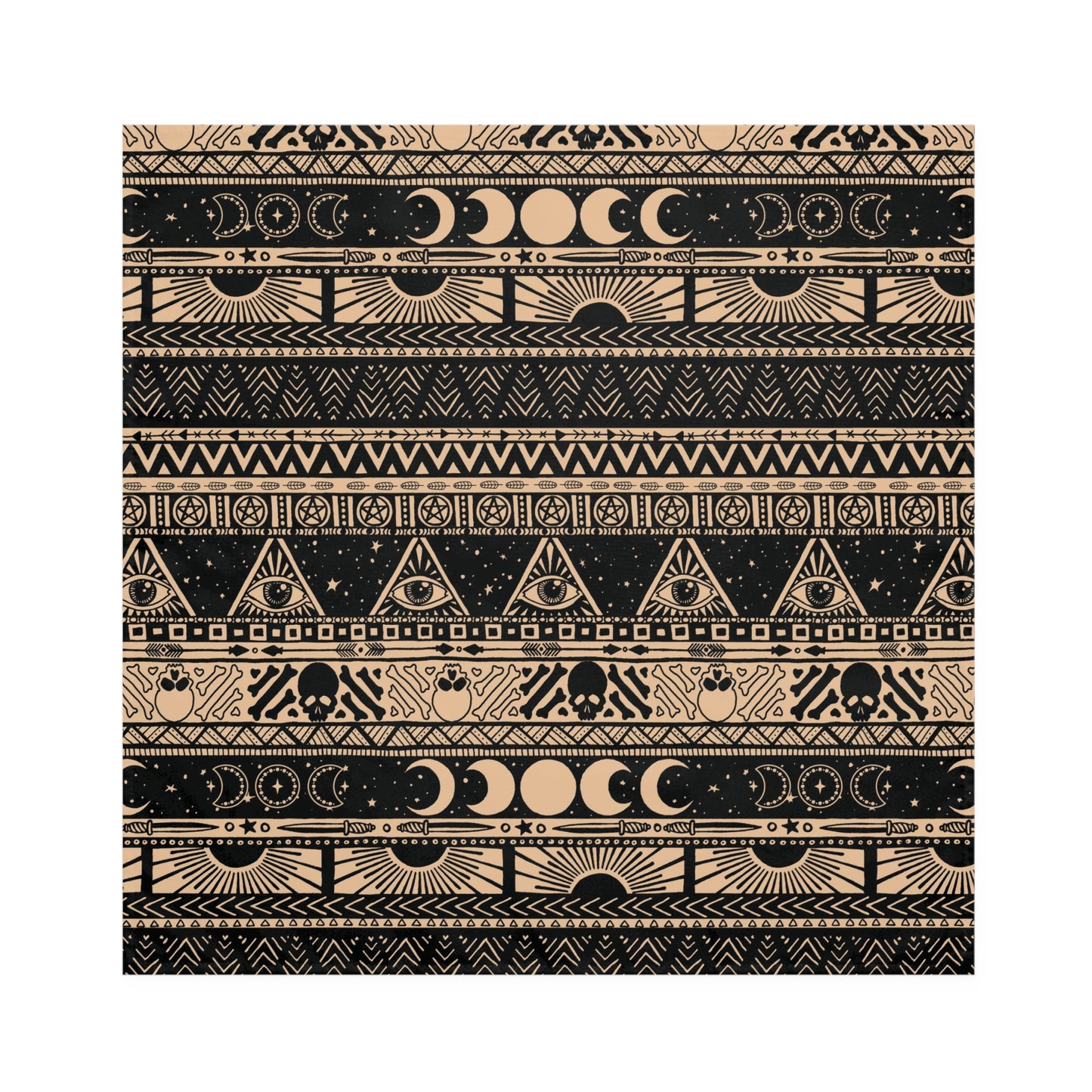 Witchy Boho Striped Cloth Napkins - Red Finch Creations