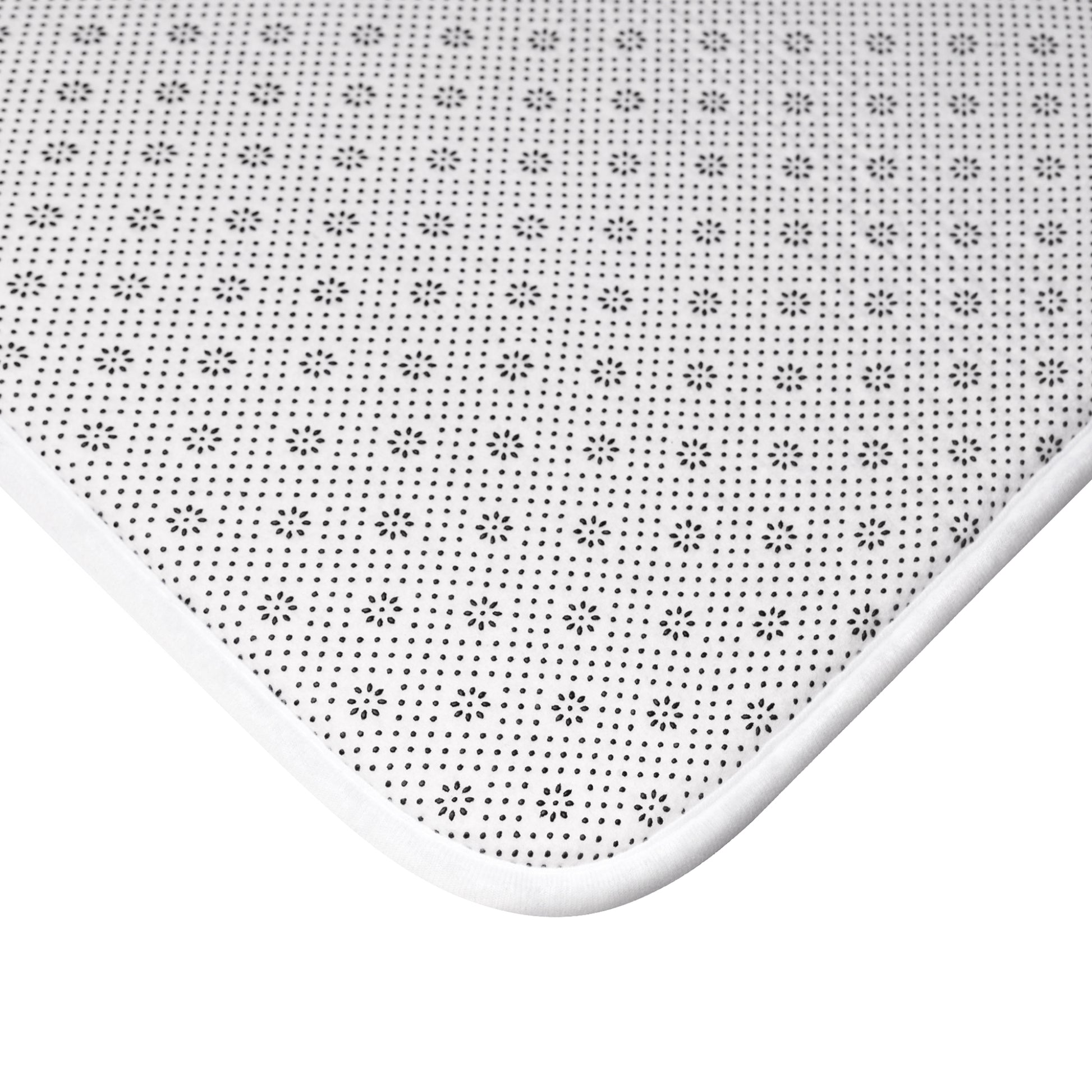 Mediterranean Sardine Skeleton Bath Mat - Black & Teal - Red Finch Creations