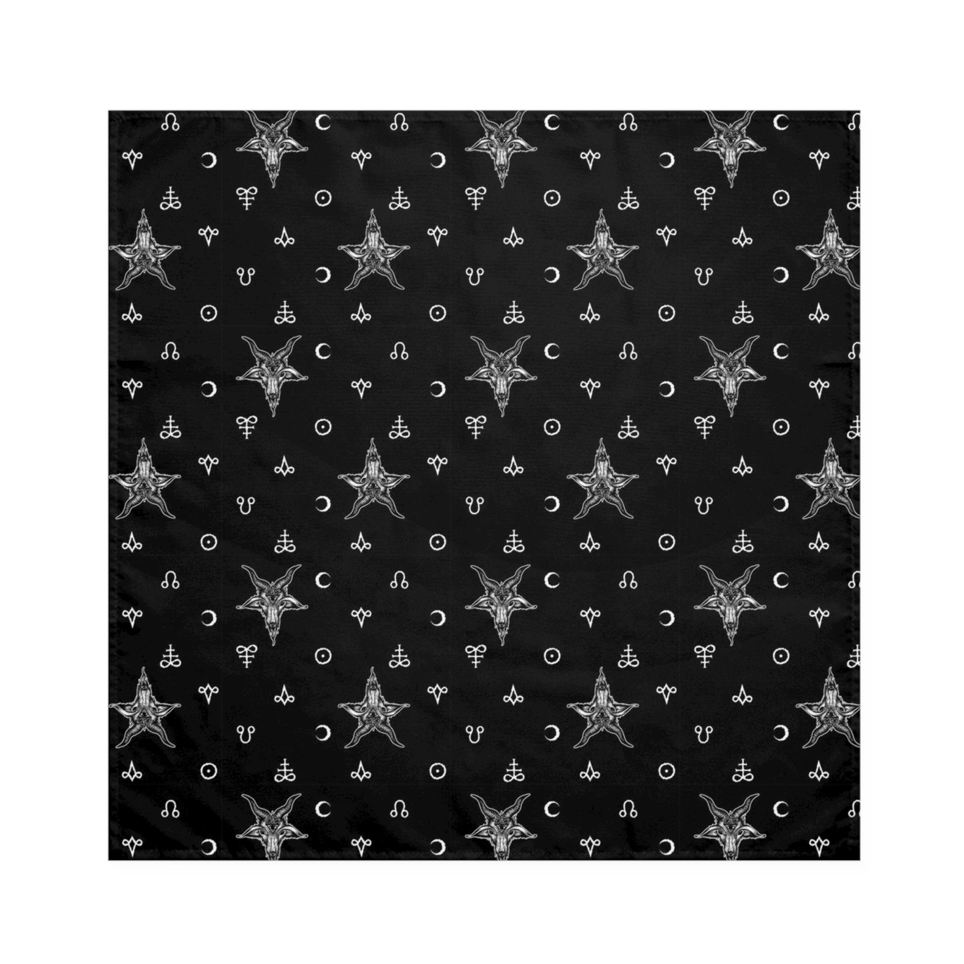 Satanic Elements Cloth Napkins - Black - Red Finch Creations