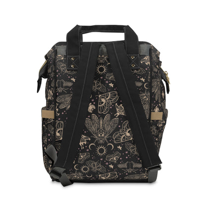 Occult Cicada Multifunctional Diaper Backpack - Red Finch Creations
