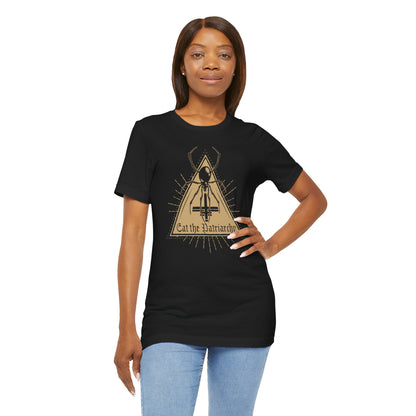 Eat the Patriarchy Black Widow T-shirt - Black + Gold - Red Finch Creations