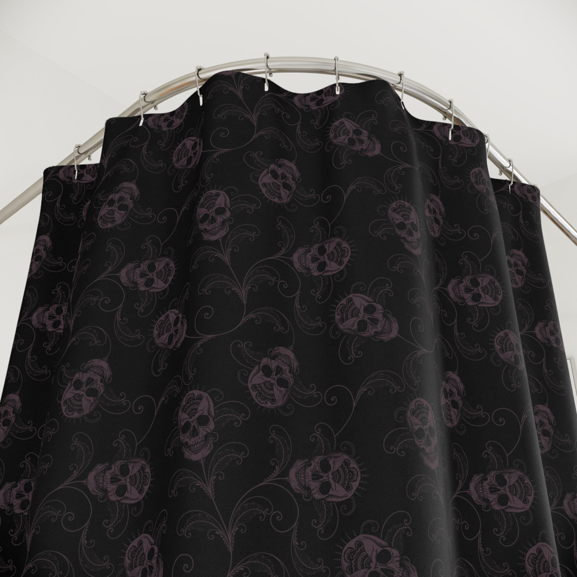 Dark Filigree skull Shower Curtains - Red Finch Creations