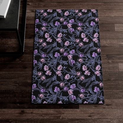 Pastel Goth Indoor/Outdoor Area Rug - Pink & Black - Red Finch Creations