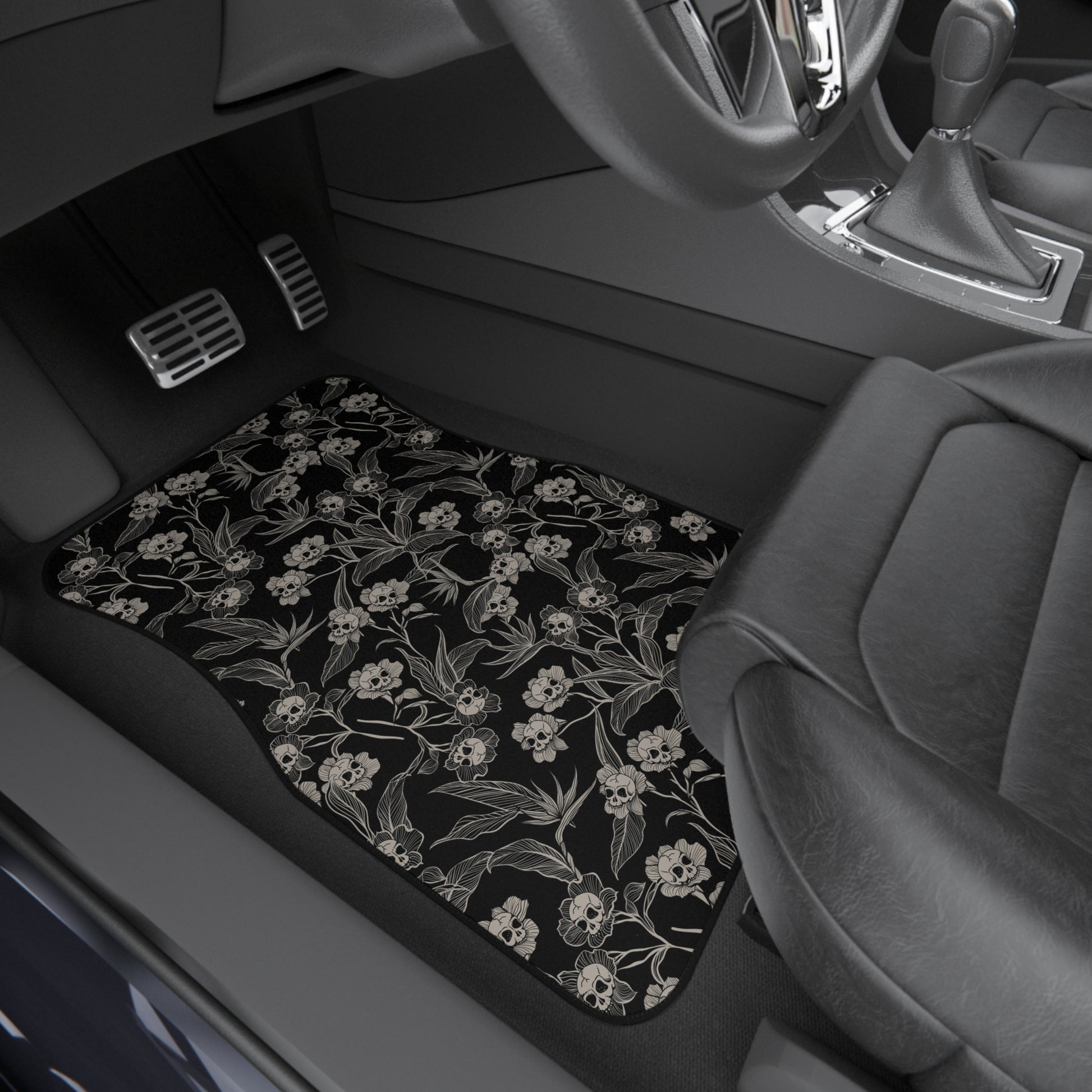 Gothic Floral Car Floor Mats - Red Finch Creations