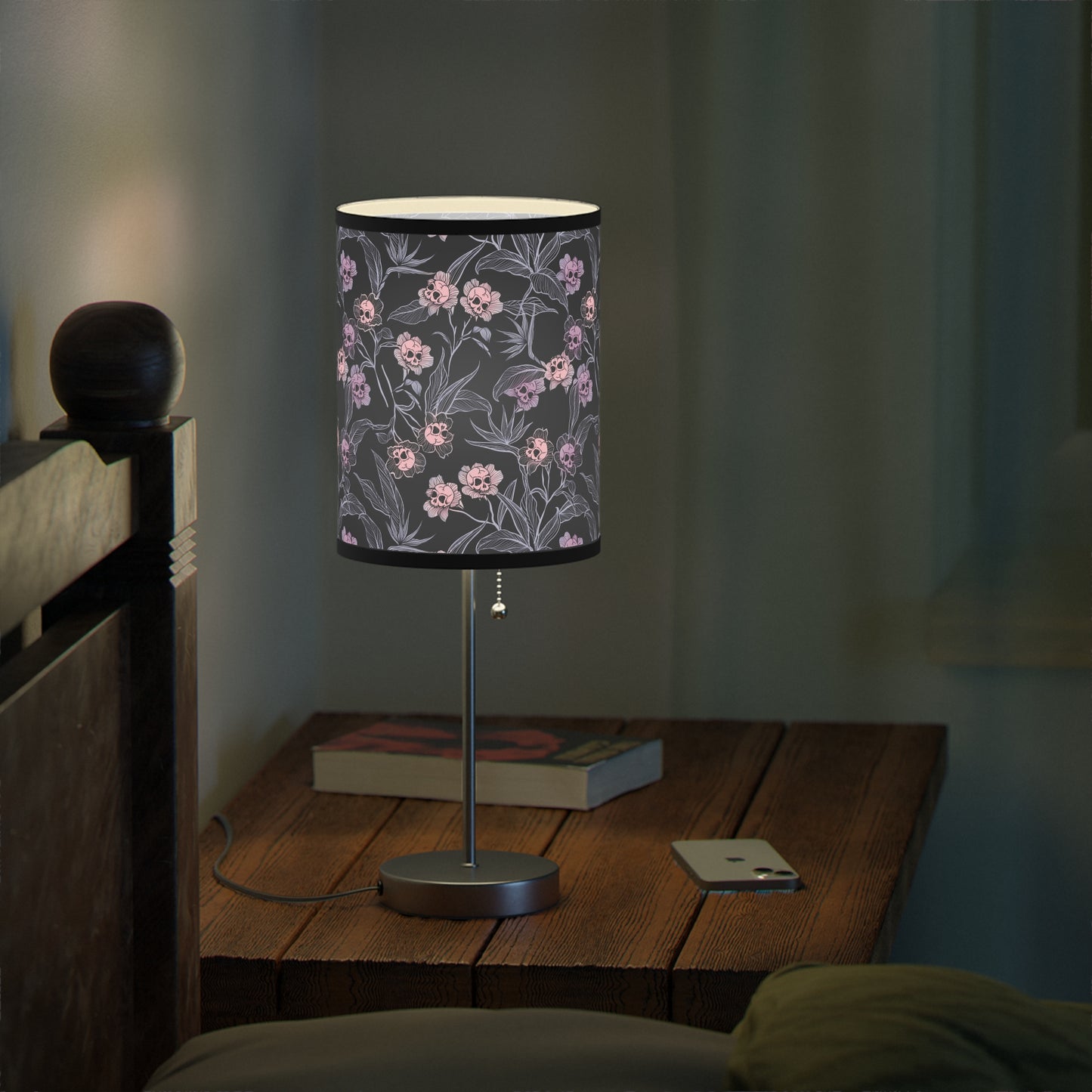 Pastel Goth Floral Stand Lamp, US|CA plug - Red Finch Creations