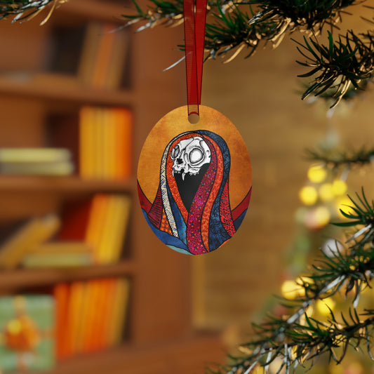 Cat Skull Aluminum Ornament