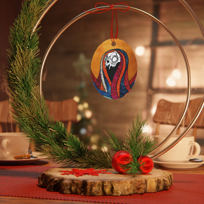 Cat Skull Aluminum Ornament