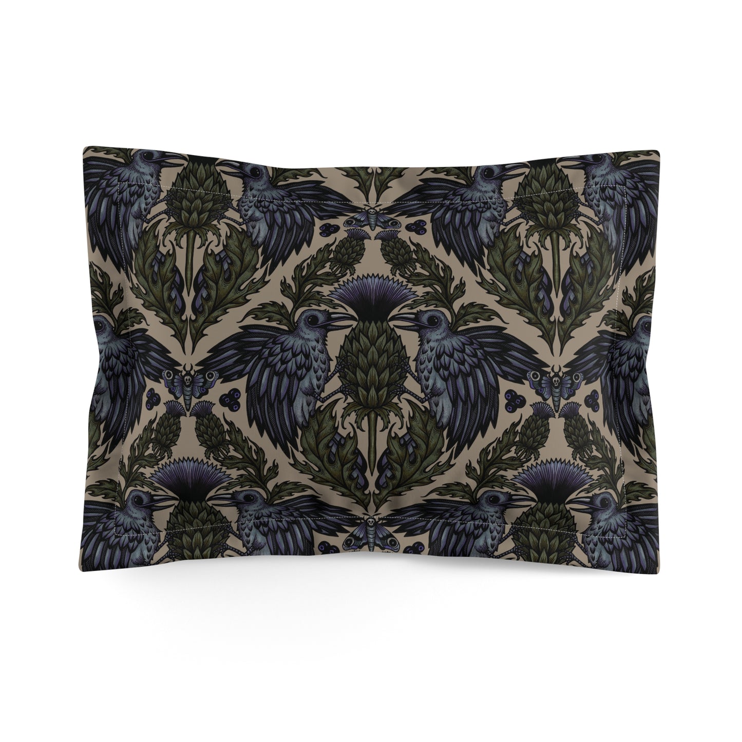 Art Nouveau Raven Thistle Duvet Cover - Multi-Color