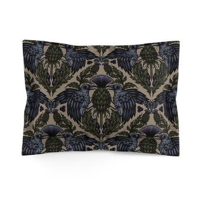 Art Nouveau Raven Thistle Duvet Cover - Multi-Color