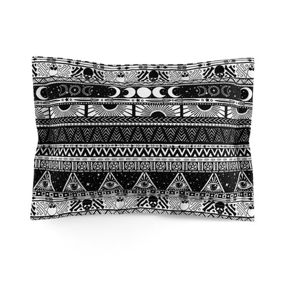 Striped Boho Goth Duvet Cover - Black + White