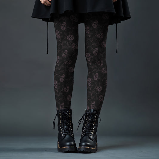 Dark Ornate Skull Leggings